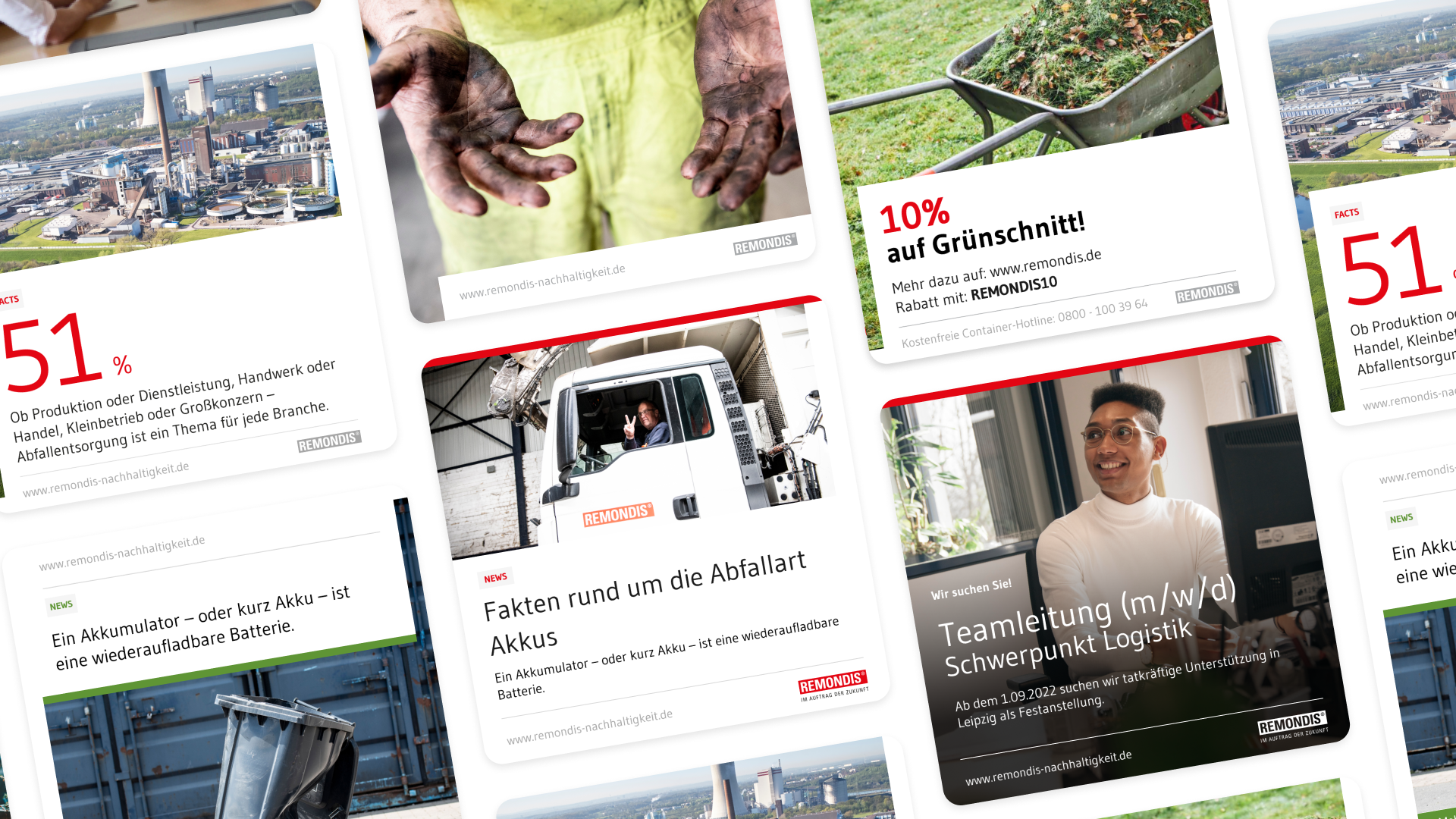 Beispiele für Social-Media-Content von REMONDIS